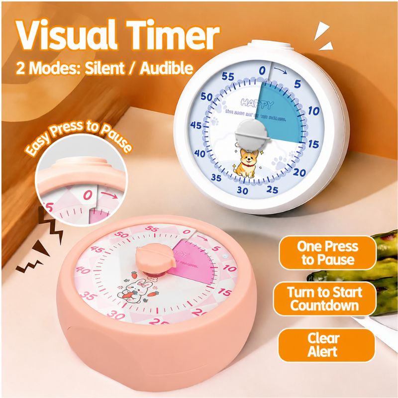 Electronics Gadgets For Kids - Draaibare afteltimer Visuele tijdmanager Wekker Gadget