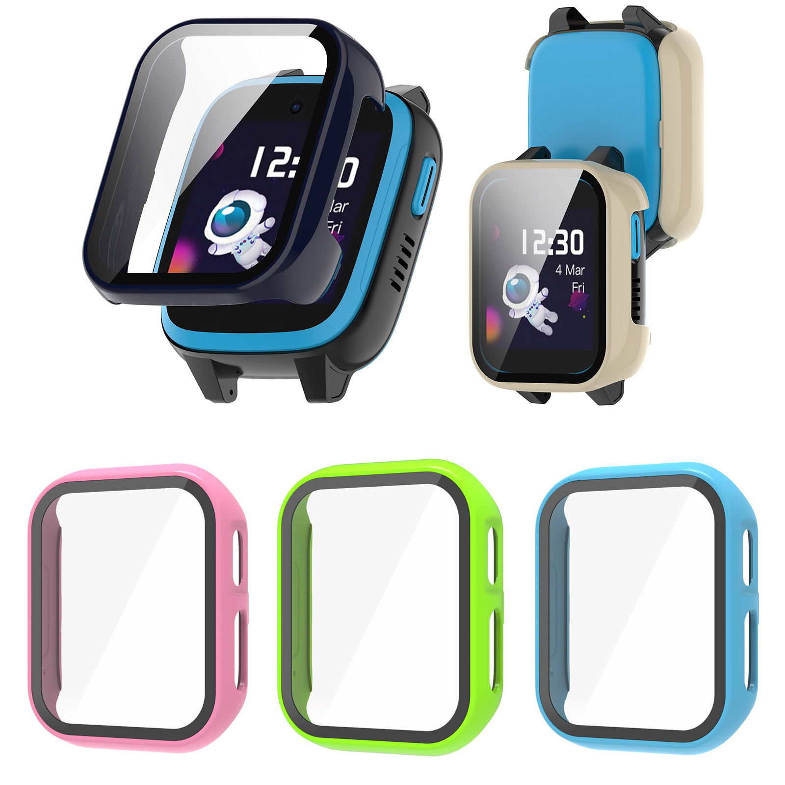 Smart Watch Kids - Hard Edge Shell Glas Screen Protector