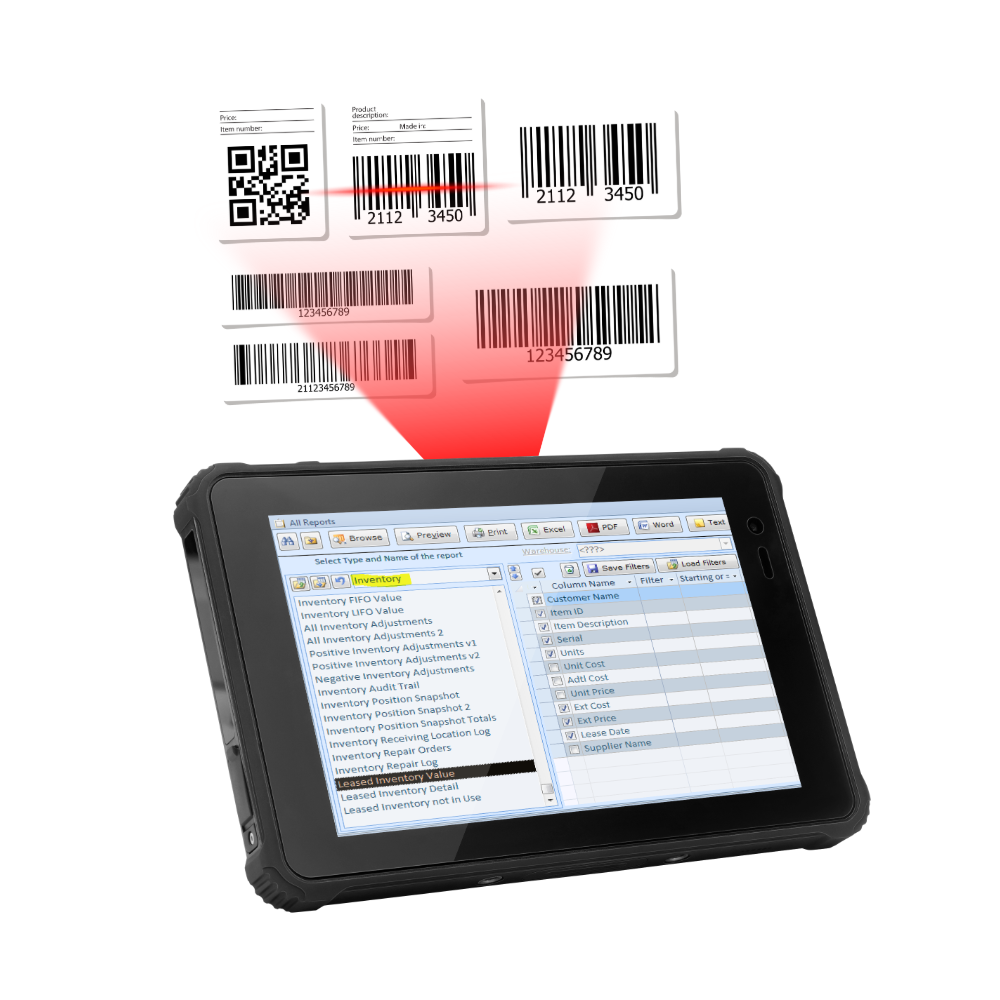 Barcode Scanner Wireless - HUGEROCK H81 Factory 8 inch 1000nit
