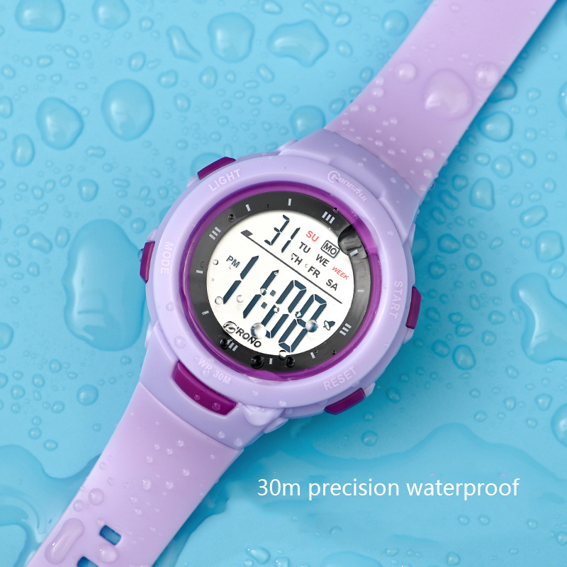 Smart Watch Kids - UTHAI kinderhorloges sportmode lichtgevende waterdichte wekker